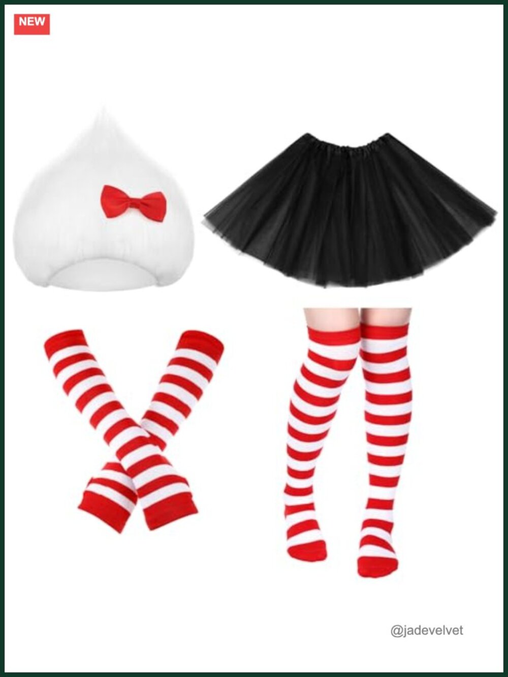 Cat Costume Set 5 Pc Wig Tutu Skirt Bow Socks Gloves Cosplay